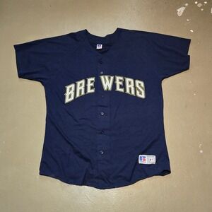 Russell Athletic Blue Jersey Sewn-On Lettering